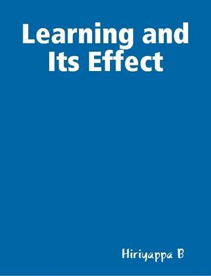 Book cover for Learning and Its Effect