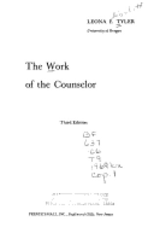 Cover of Work of the Counselor