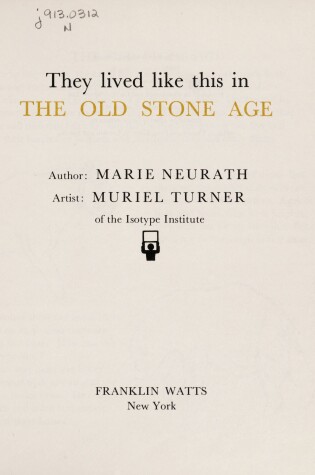 Cover of They Lived Like This in the Old Stone Age