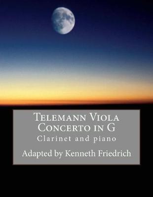 Book cover for Telemann Viola Concerto in G - clarinet and piano