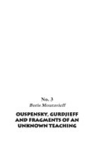 Cover of Gurdjieff, Ouspensky and Fragments