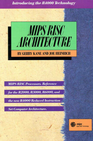 Cover of MIPS RISC Architecture