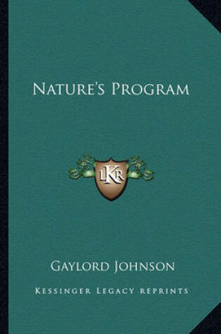 Cover of Nature's Program