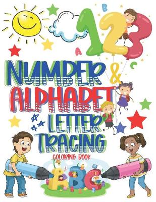 Book cover for Number & Alphabet Letter Tracing Coloring Book