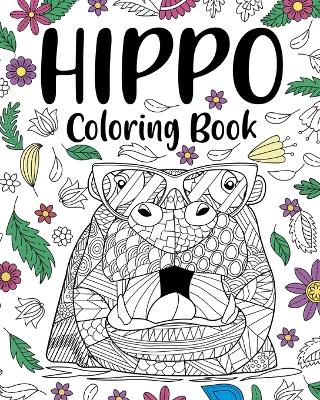 Book cover for Hippo Coloring Book