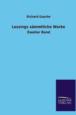 Cover of Lessings Sammtliche Werke