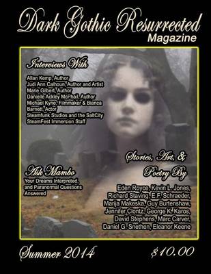 Book cover for Dark Gothic Resurrected Magazine, Summer 2014