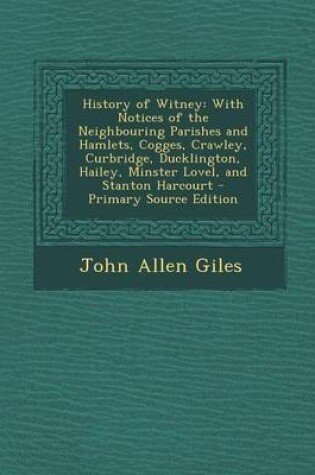 Cover of History of Witney