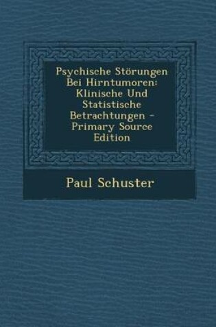 Cover of Psychische Storungen Bei Hirntumoren