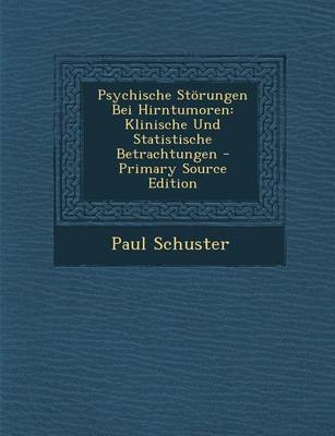 Book cover for Psychische Storungen Bei Hirntumoren