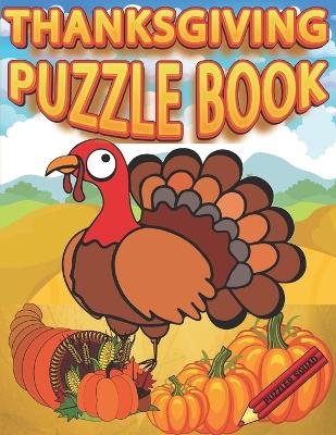 Book cover for Puzzler Squad Thanksgiving Puzzle Book