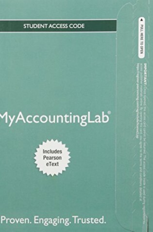Cover of Mylab Accounting with Pearson Etext -- Access Card -- For Pearson's Federal Taxation 2017 Comprehensive