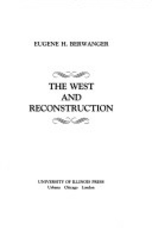 Cover of West, The, and Reconstruction