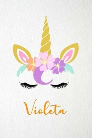 Cover of Violeta A5 Lined Notebook 110 Pages