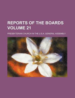 Book cover for Reports of the Boards Volume 21