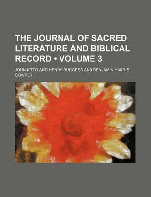 Book cover for The Journal of Sacred Literature and Biblical Record (Volume 3)