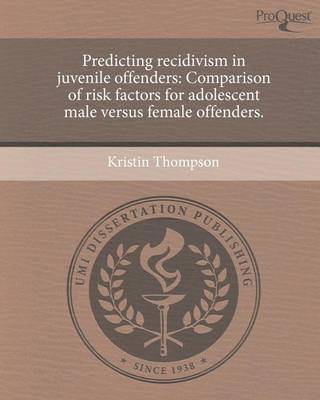 Book cover for Predicting Recidivism in Juvenile Offenders