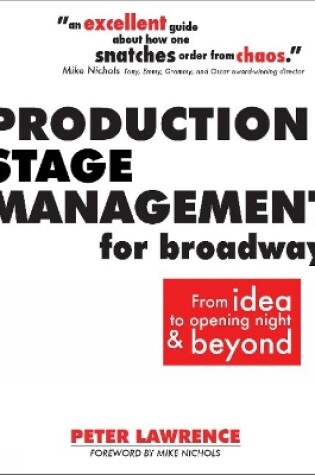 Cover of Production Stage Management for Broadway