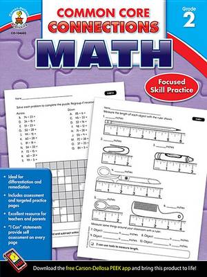 Book cover for Common Core Connections Math, Grade 2