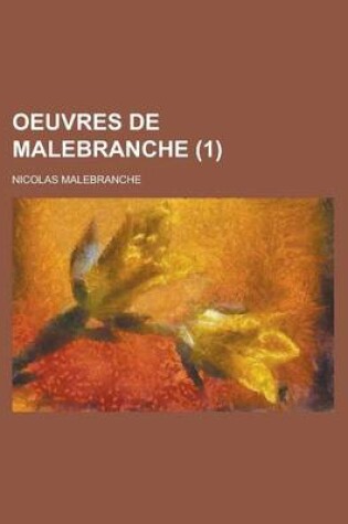 Cover of Oeuvres de Malebranche (1)