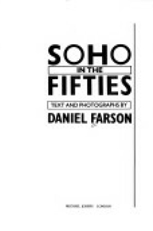 Cover of Soho in the Fifties
