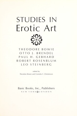 Cover of Studies in Erotic Art