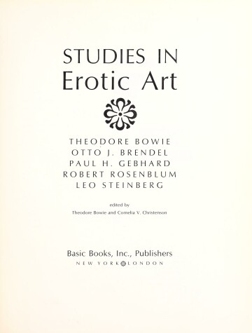 Book cover for Studies in Erotic Art