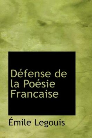 Cover of D Fense de La Po Sie Francaise