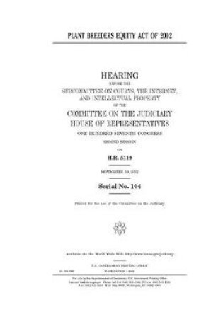 Cover of Plant Breeders Equity Act of 2002