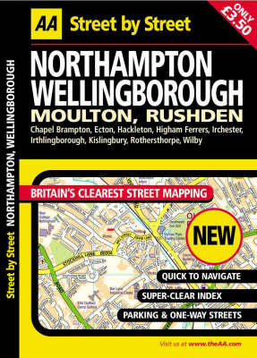Book cover for AA Street by Street Northampton, Wellingborough