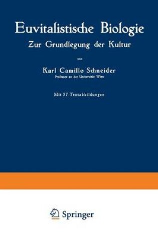 Cover of Euvitalistische Biologie