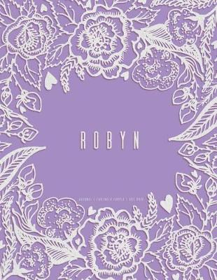 Book cover for Robyn. Lavender Purple Journal, Dot Grid