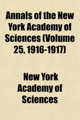 Book cover for Annals of the New York Academy of Sciences Volume 15-16