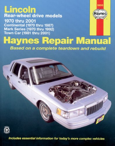 Book cover for Lincoln Rear-wheel Drive Automotive Repair Manual