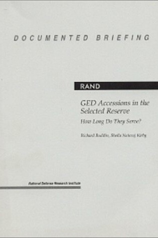 Cover of GED Accessions in the Selected Reserve