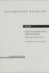 Book cover for GED Accessions in the Selected Reserve