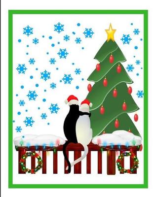 Book cover for Merry Christmas Cats Tree Snow Journal 150 Page College Ruled Pages 8.5 X 11