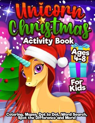 Book cover for Unicorn Xmas Activity Book