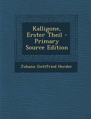 Book cover for Kalligone, Erster Theil - Primary Source Edition