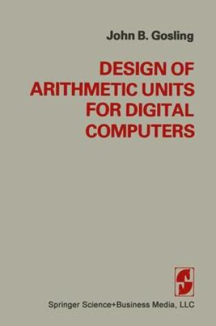 Cover of Design of Arithmetic Units For, Digital Computers