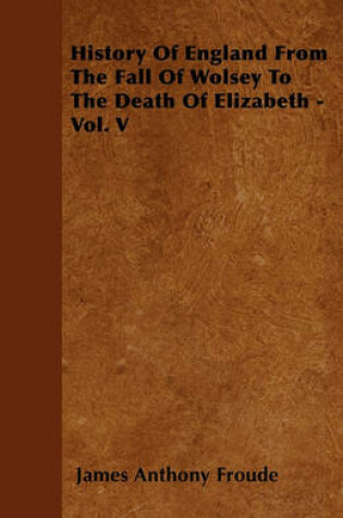Cover of History Of England From The Fall Of Wolsey To The Death Of Elizabeth - Vol. V