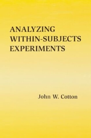 Cover of Analyzing Within-subjects Experiments