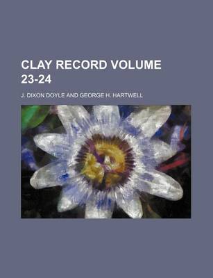 Book cover for Clay Record Volume 23-24