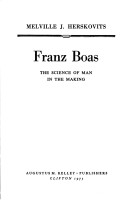 Book cover for Franz Boas