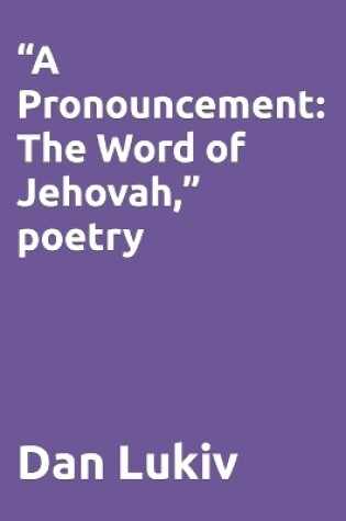 Cover of "A Pronouncement