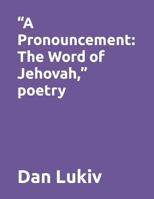 Book cover for "A Pronouncement