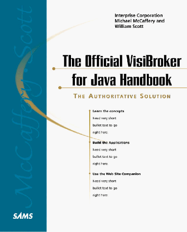 Book cover for The Official VisiBroker for Java Handbook