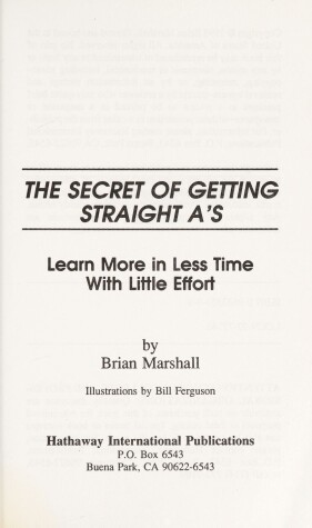 Book cover for The Secret of Getting Straight A's