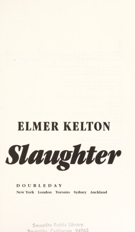 Book cover for Slaughter