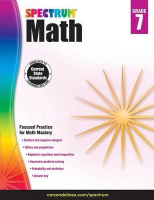 Cover of Spectrum Math Workbook, Grade 7